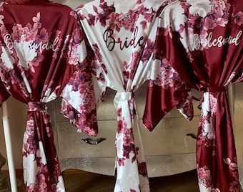 25% OFF BULK DISCOUNT Bridesmaid Robes | Bridesmaid Gift | Bridesmaid Proposal| Floral Robes | Bridal Party Robes | Wedding Robes Set