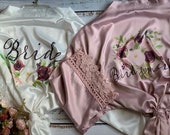 Custom Bridesmaid Robes Bridesmaid Gifts Bride Gift Floral Wedding Robes Bride Robe Bridesmaid Proposal Bridal Party Robes