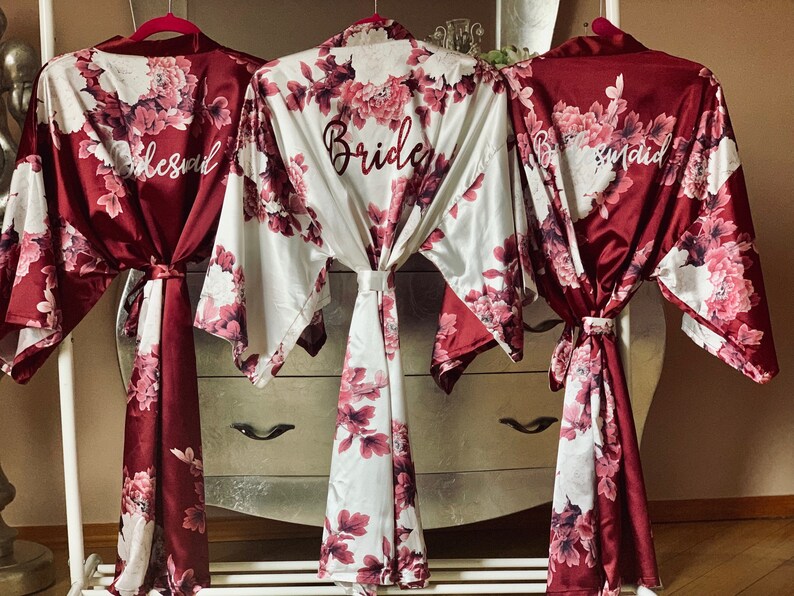 floral bridesmaid robe