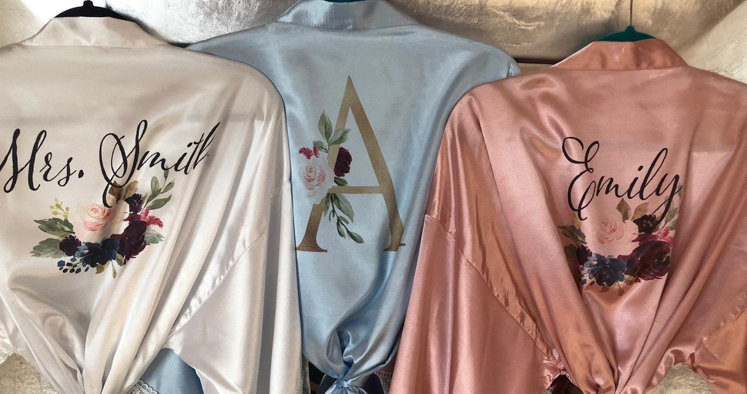 Soft Stylish Robe for Mom, Custom Mom Gift, Robe With Her Initial or ...