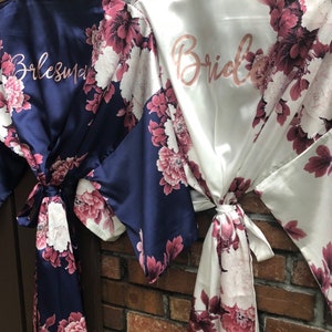 PEONY Bridesmaid Robes Bridesmaid Gift Bridesmaid Proposal Floral Robes Bridal Party Robes Wedding Robes image 4