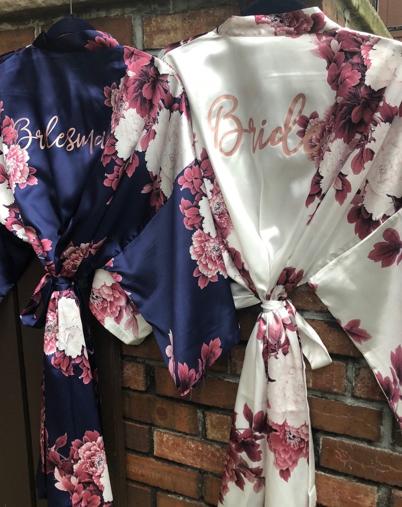 PEONY Bridesmaid Robes Bridesmaid Gift Bridesmaid Proposal Floral Robes Bridal Party Robes Wedding Robes image 4