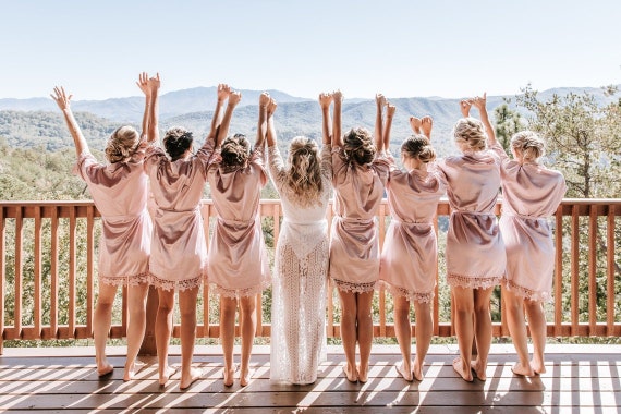 Bridesmaid robes set of 10 sales