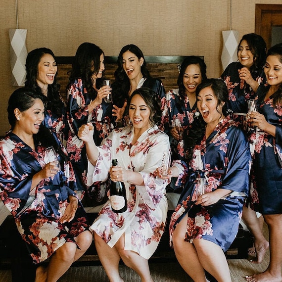 Navy Bridesmaids Robes Navy Bridesmaids Robes