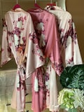NEW Colors! Bridesmaid Robes, Floral Kimono Robe, Bridal Robes, Silk Bridesmaid Robes, Bridal Robes, Bridesmaids Gifts - SALE!