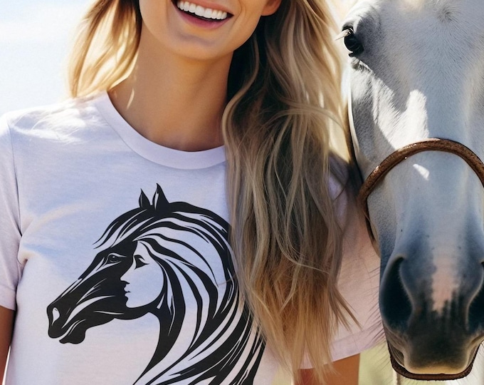 Horse girl horse motif 2 versions