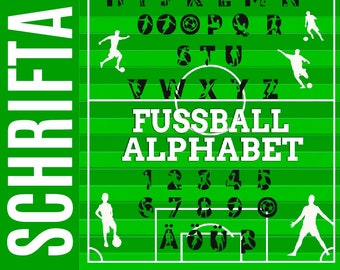 FOOTBALL ABC as font AND as svg, dxf plotfile