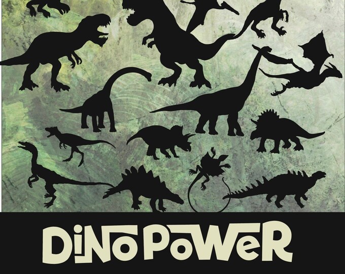 DINO POWER Dinosaur Silhouettes