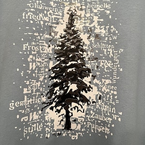 Winter tree pine with optional snow level and easy version