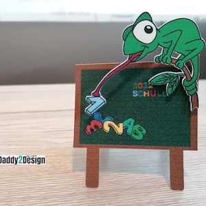 Letter chameleon, the funny chameleon for children