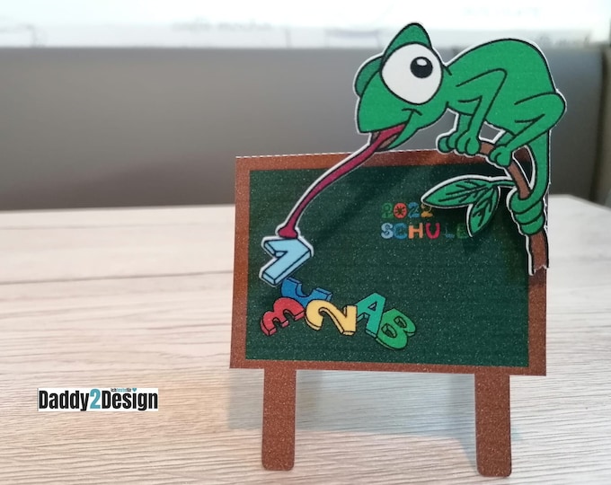 Letter chameleon, the funny chameleon for children