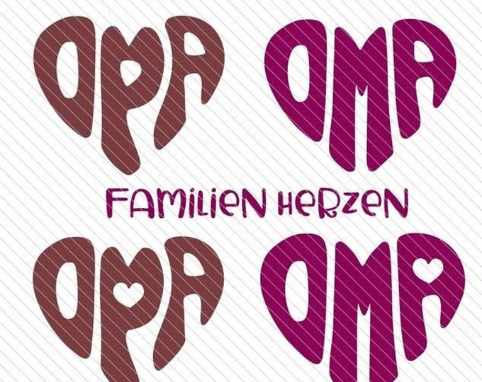 OMA & OPA Family Hearts - for the most important things in the world