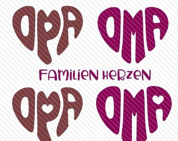 OMA & OPA Family Hearts - for the most important things in the world