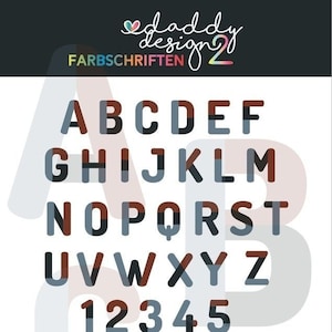 Alphabet Colored 3 Colored ABC And Numbers Straight Version