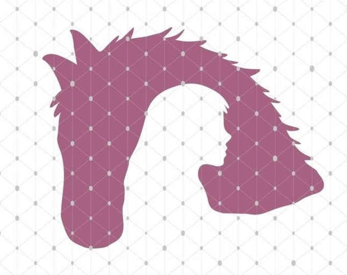 Horse Love - Riding Horse - Shadow PLOTT - Love Shadows as SVG DXF Plott File Plotter File and png to print