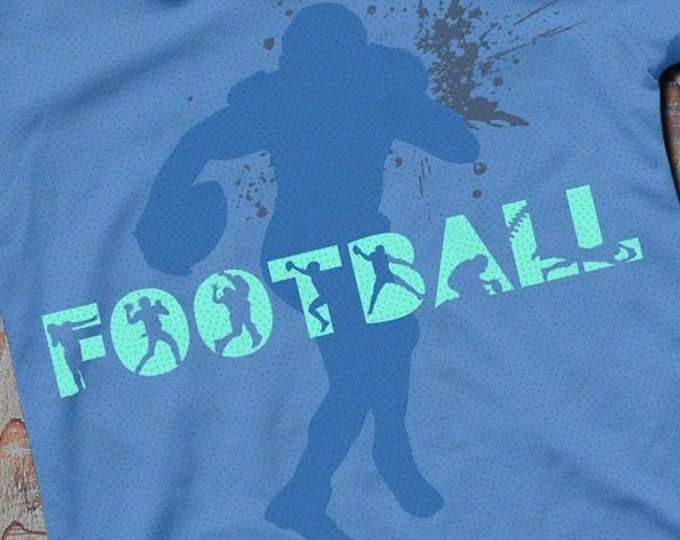 Shadow Sport FOOTBALL lettering, American Football as SVG DXF plot file plot file and png to print