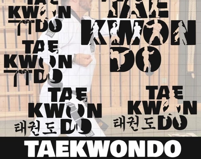 TAEKWONDO Shadow fonts 7 lettering