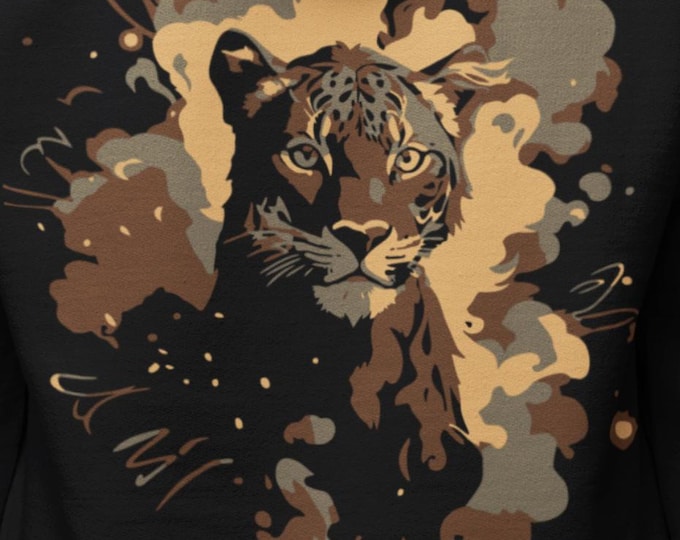 Wild tiger with heart-shaped nose | Plotter file for dark textiles