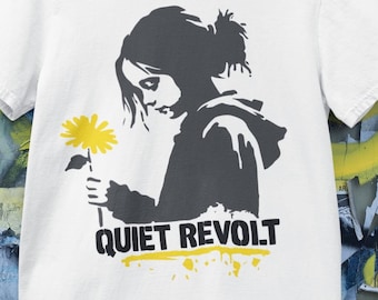 Street Art Girl with Flower COMPLETE SET | Quiet Revolt SVG | Banksy Style Plotter File | Urban Graffiti Design