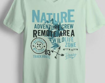 Nature Adventure Crew | Outdoor Vintage Motif | Nature Design | Hikers, Camping, Forest | Hoodie, T-Shirt, Bag