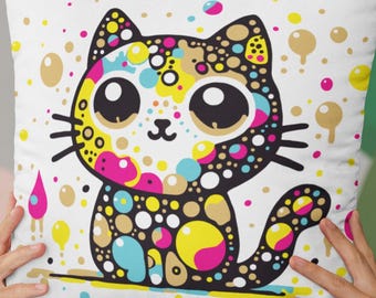 Cat Colorful Paws the funny colorful cat