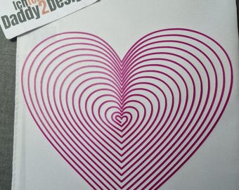 SPIRALOO HEART with 3D effect only ONE line weed