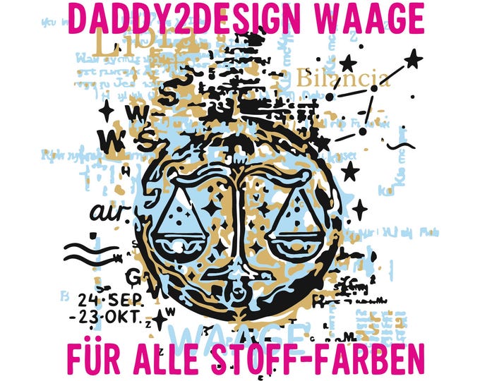 LIBRA DREAM ZODIAC SIGN including special version for dark fabrics Zodiac sign dream Libra
