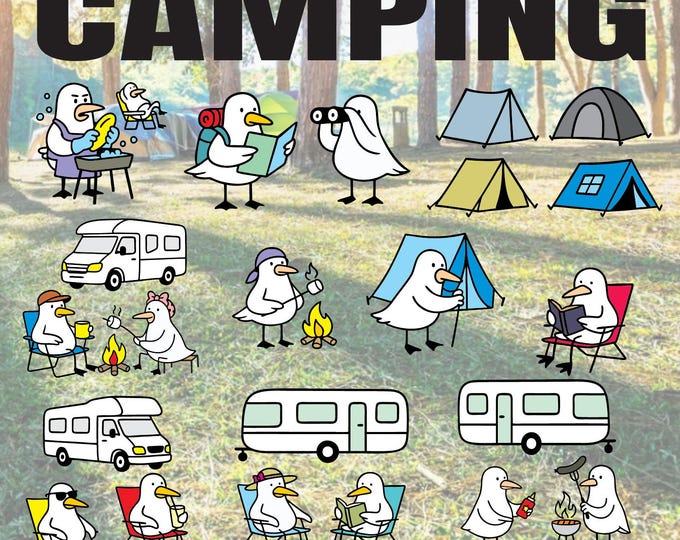 Crazy Seagulls SET CAMPING TENTS svg dxf also suitable for laser cutting