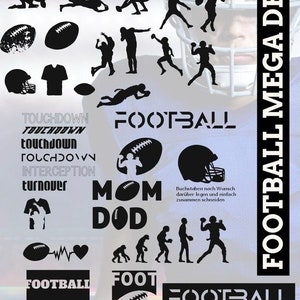 Shadow Sport - Football Mega Deko, Quaterback als SVG DXF American Football