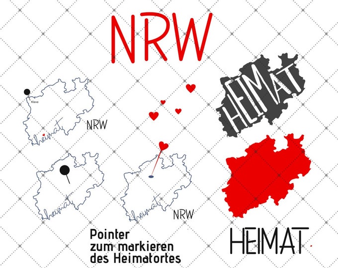 HEIMAT - NRW - 3 motifs - North Rhine-Westphalia