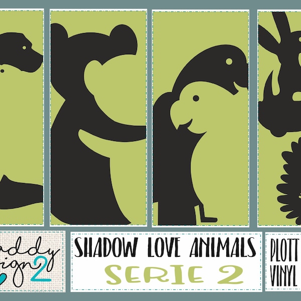 SHADOW LOVE APPLI 2 Igel Teddys Hunde 2 Papageien Hasen