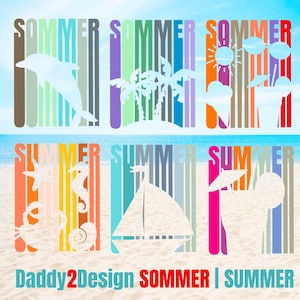 SUMMER 6 Variations Summer Motifs with Shadow Lines