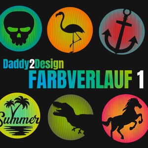 FARBVERLAUF Circle - 6 motieven - met 2 folies
