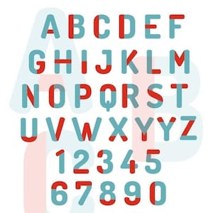 Alphabet 2 Colored ABC 0-9 Colorful Letter Plotting