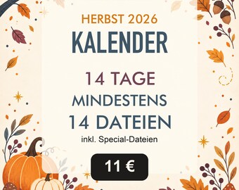 AUTUMN Calendar 14 files for the whole family