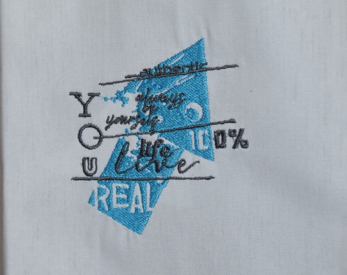 Be real - man - embroidery file - 10x10 18x13