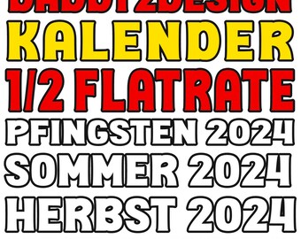 Kalender 6 maanden vast tarief 2024 Pinksteren zomer en herfst mei tot oktober