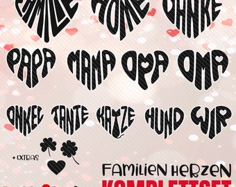 Family Hearts - SET COMPLETO