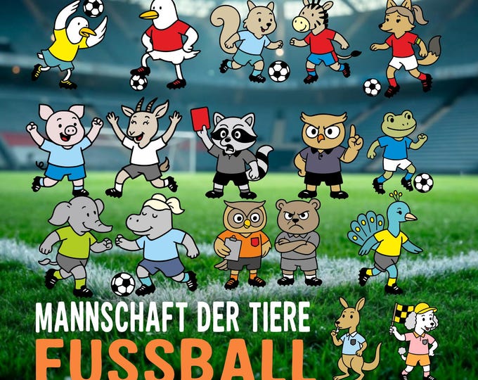Football of the animals complete SVG DXF also suitable for laser cutting
