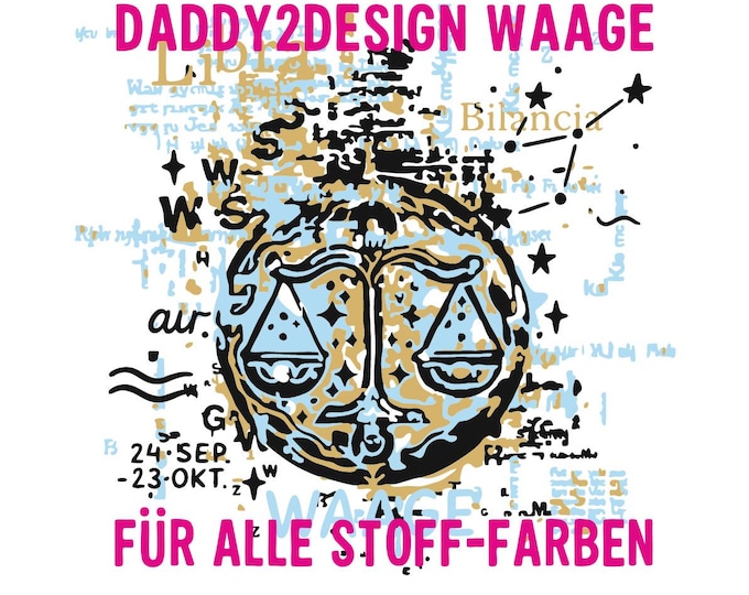 LIBRA DREAM ZODIAC SIGN including special version for dark fabrics Zodiac sign dream Zodiac sign