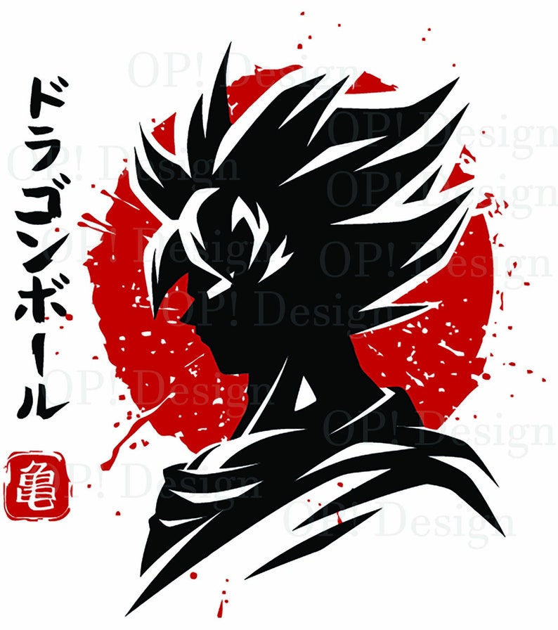 Download Goku SILHOUETTE TSHIRT SVG Eps Vector Tshirt Plotter | Etsy