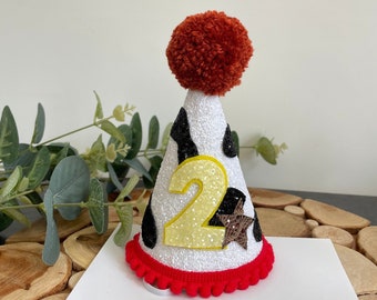 Toy Story hat -Woody hat-Toy story birthday hat-Handmade hat-Woody and Jessie birthday hat-