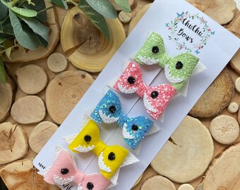 baby shark hair clips