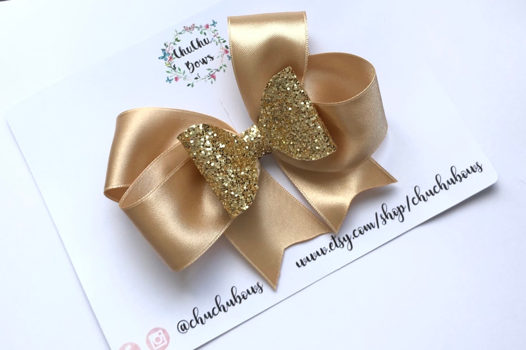 Ribbon hair bows glitter and ribbon hair bow handmade bows Etsy