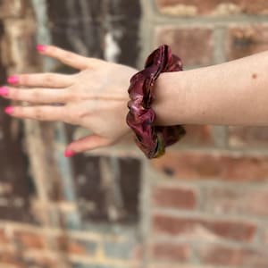 Pansy Silk Scrunchie