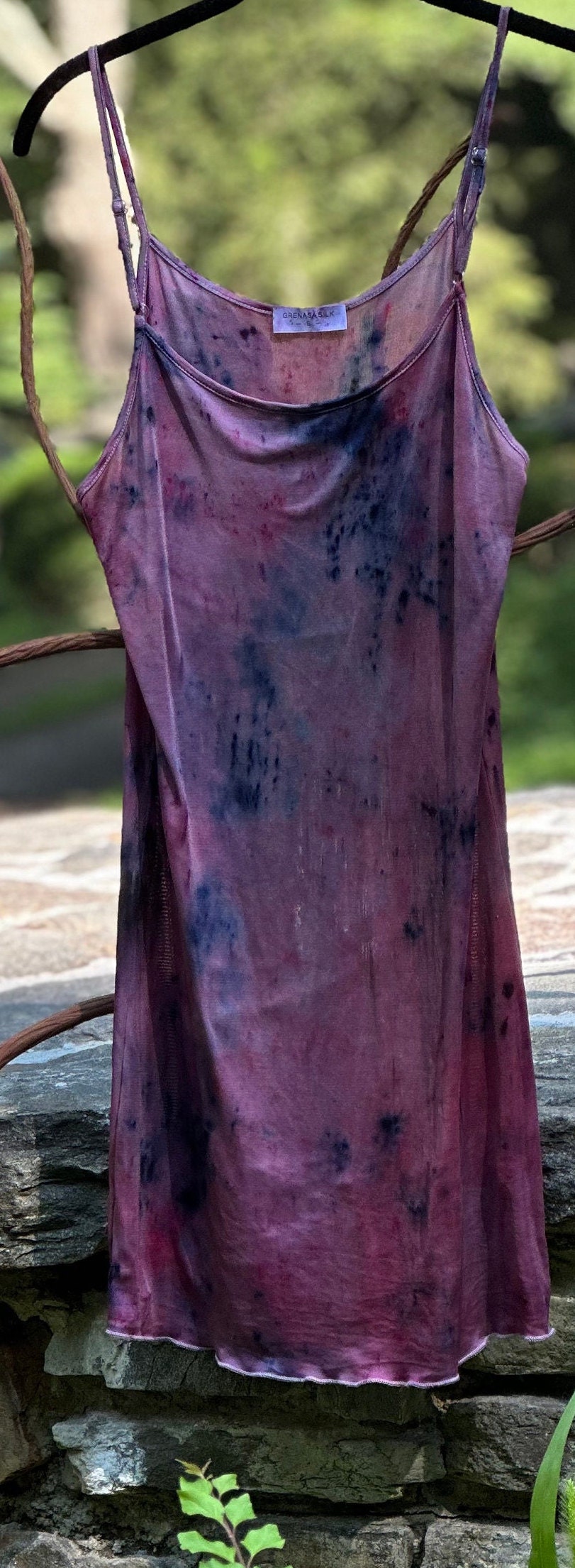 Urania Silk Slip Dress purple Small 