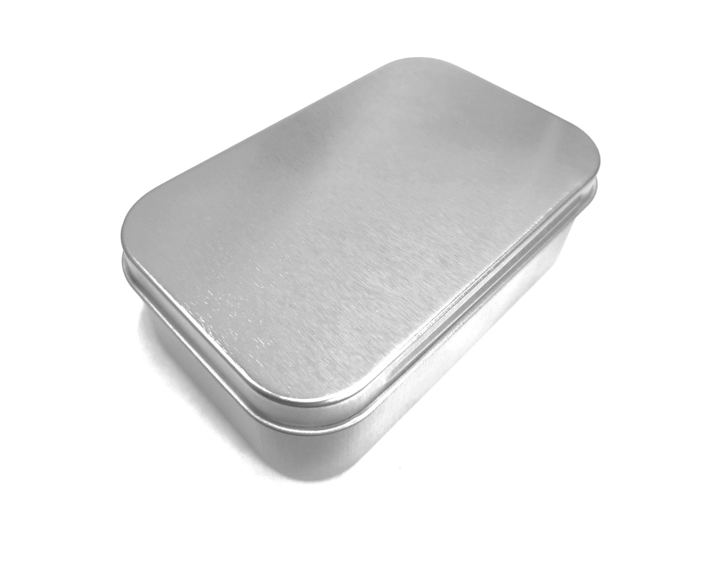 5/10pc Metal Rectangular Hinged Tin Boxes with Lid,2.4x1.8x0.6