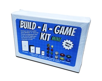 Kit MINI para crear juegos de mesa DIY: Cartas en blanco, figuras, dados