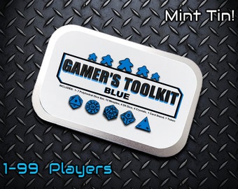 Gamer's Toolkit - Blue - Board Game Survival Kit - Dice Kit - TTRPG - DND