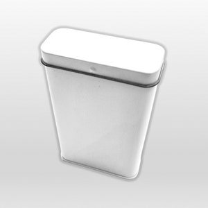 Scatola di latta White Bandoid - Scatola di metallo bianca - Scatola rettangolare - 4"x2.75"x1.125"